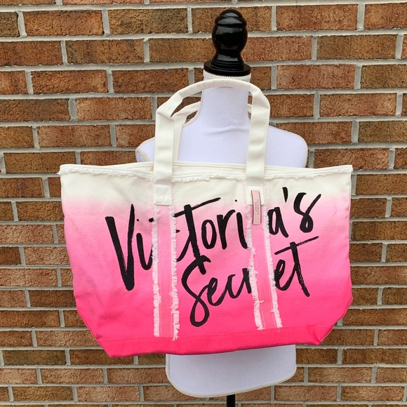 Victoria's Secret Handbags - 🎉HP🎉New Victoria’s Secret Ombré Pink Tote Bag